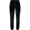 ellos Plus Size Stretch Velour Jogger Pull-On Pants(Black)