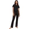 ellos Plus Size Velour Bootcut Lounge Pants(Black)
