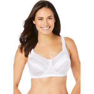 Comfort Choice Women’s Plus Size Exclusive Patented Side Wire Bra(White)