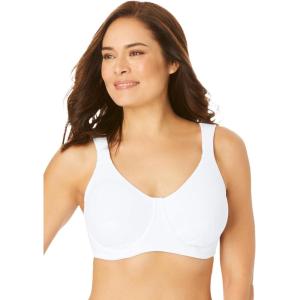 Comfort Choice Women’s Plus Size Petal Boost Underwire Bra(White)