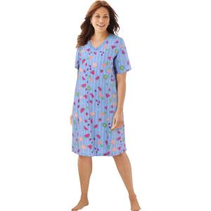 Dreams & Co. Plus Size Print Sleepshirt(Multi Fruit)