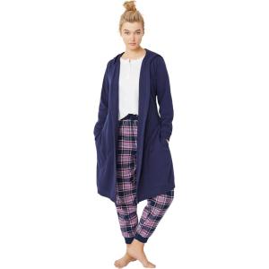 Ellos Plus Size Hooded Fleece Robe