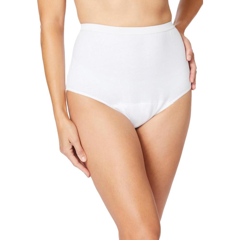 image:imageComfort Choice Plus Size Cotton Incontinence Brief 2Pack  7 Floral Swirl PackWhite