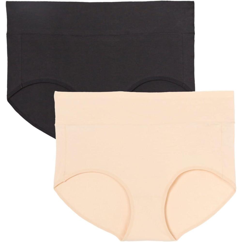 image:imageComfort Choice Plus Size Cotton Spandex Comfort Waist Brief 2PackBasic Pack