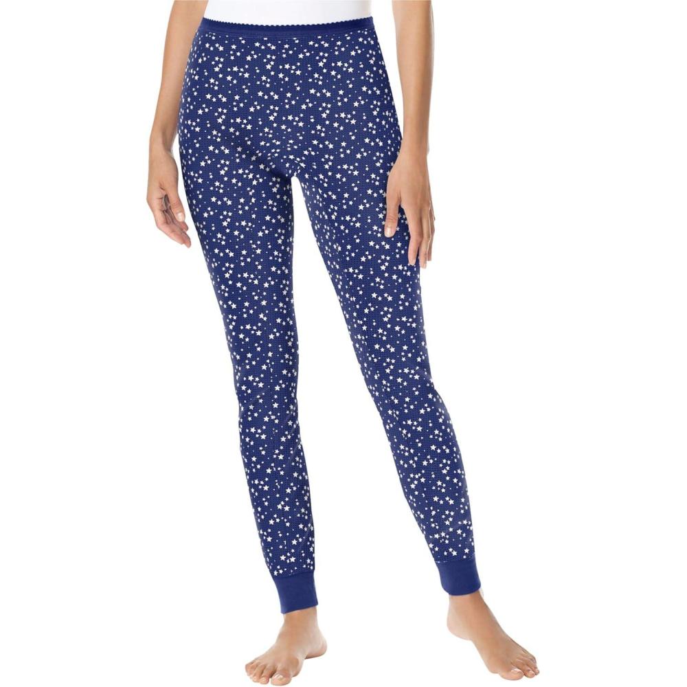image:imageComfort Choice Plus Size Thermal PantEvening Blue Stars