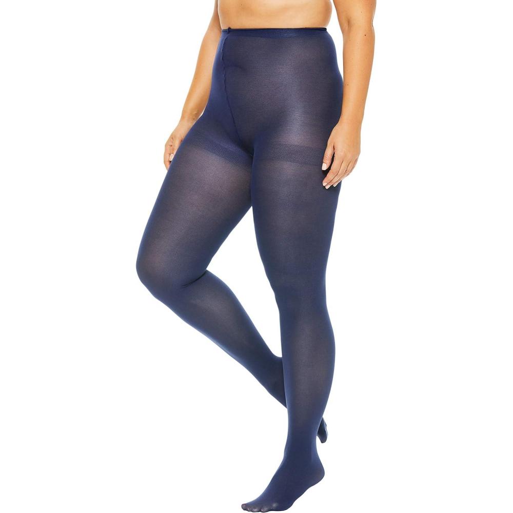 image:imageComfort Choice Womens Plus Size 2Pack Opaque TightsNavy