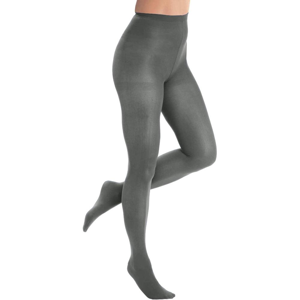 image:imageComfort Choice Womens Plus Size 2Pack Opaque TightsSlate