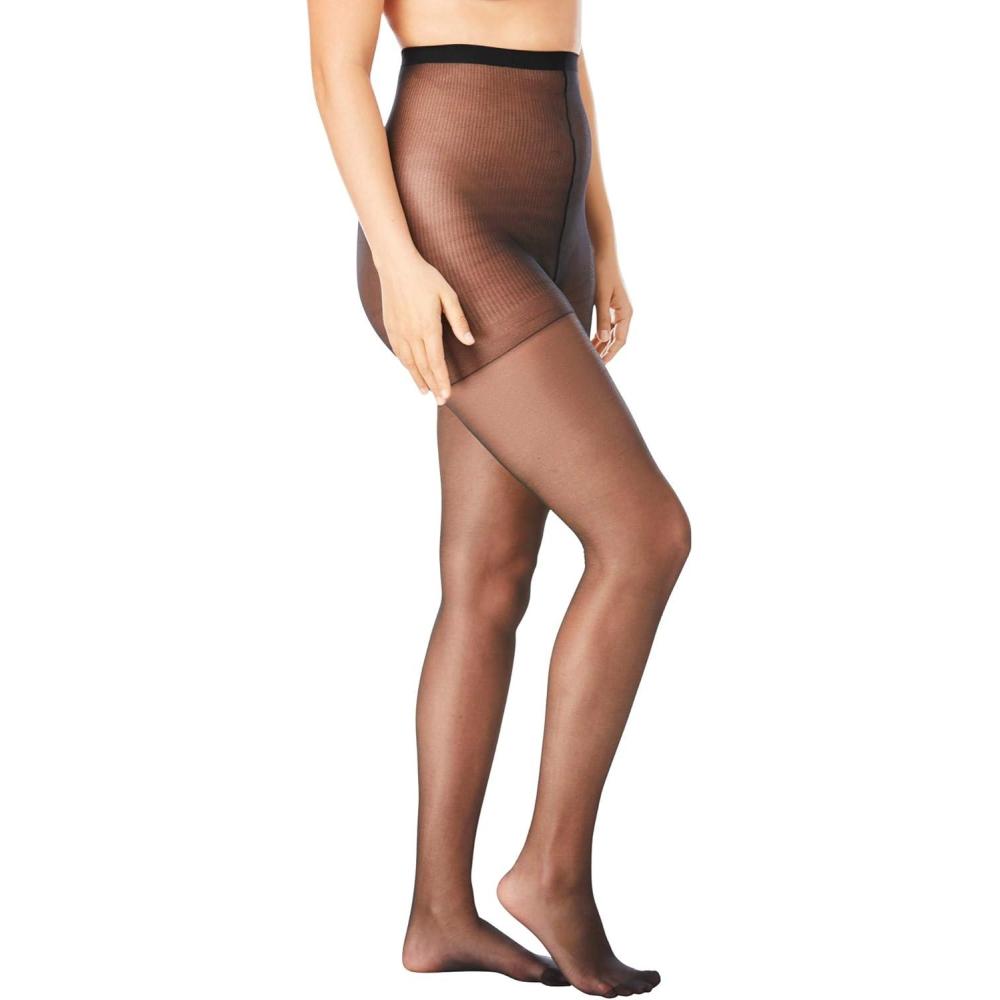 image:imageComfort Choice Womens Plus Size 2Pack Sheer TightsBlack