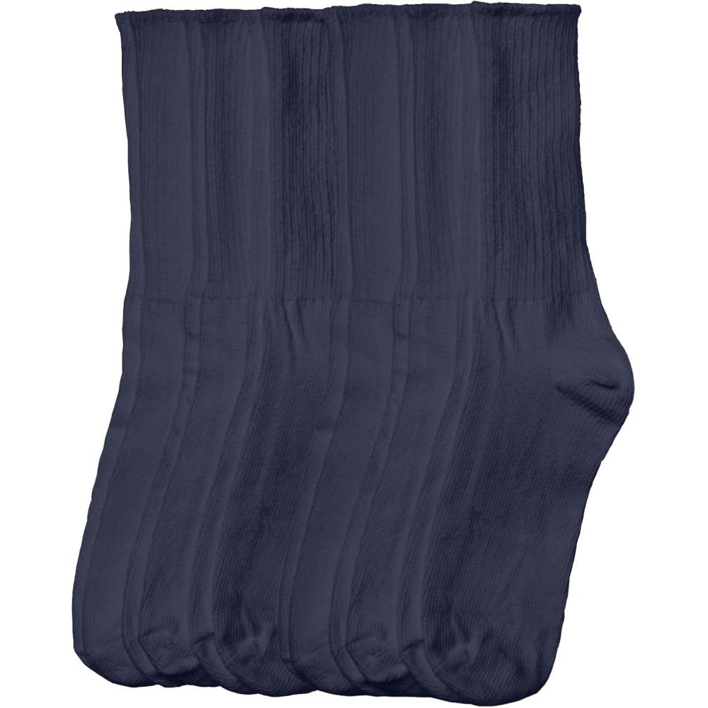 image:imageComfort Choice Womens Plus Size 6Pack Rib Knit SocksNavy Pack
