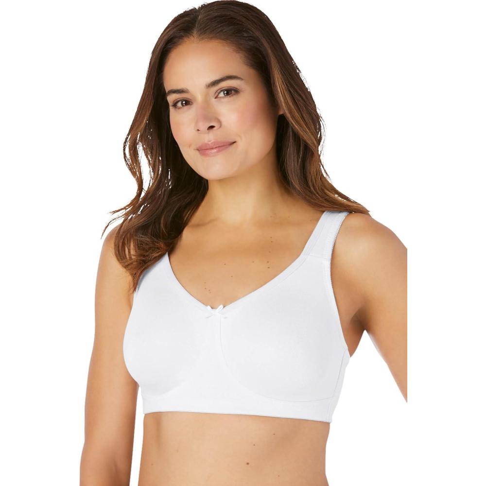 image:imageComfort Choice Womens Plus Size Breathe Wirefree TShirt BraWhite