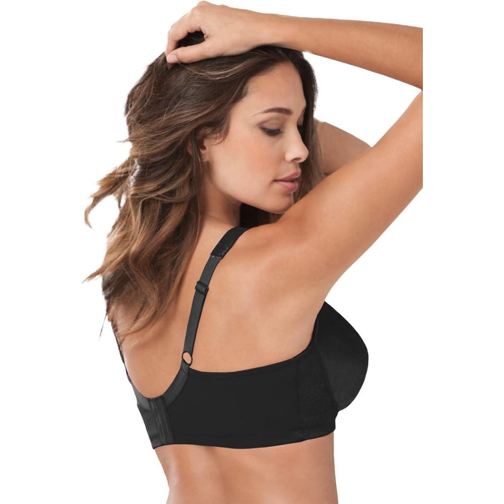 image:imageComfort Choice Womens Plus Size Full Coverage Wireless Side Smoothing BraBlack