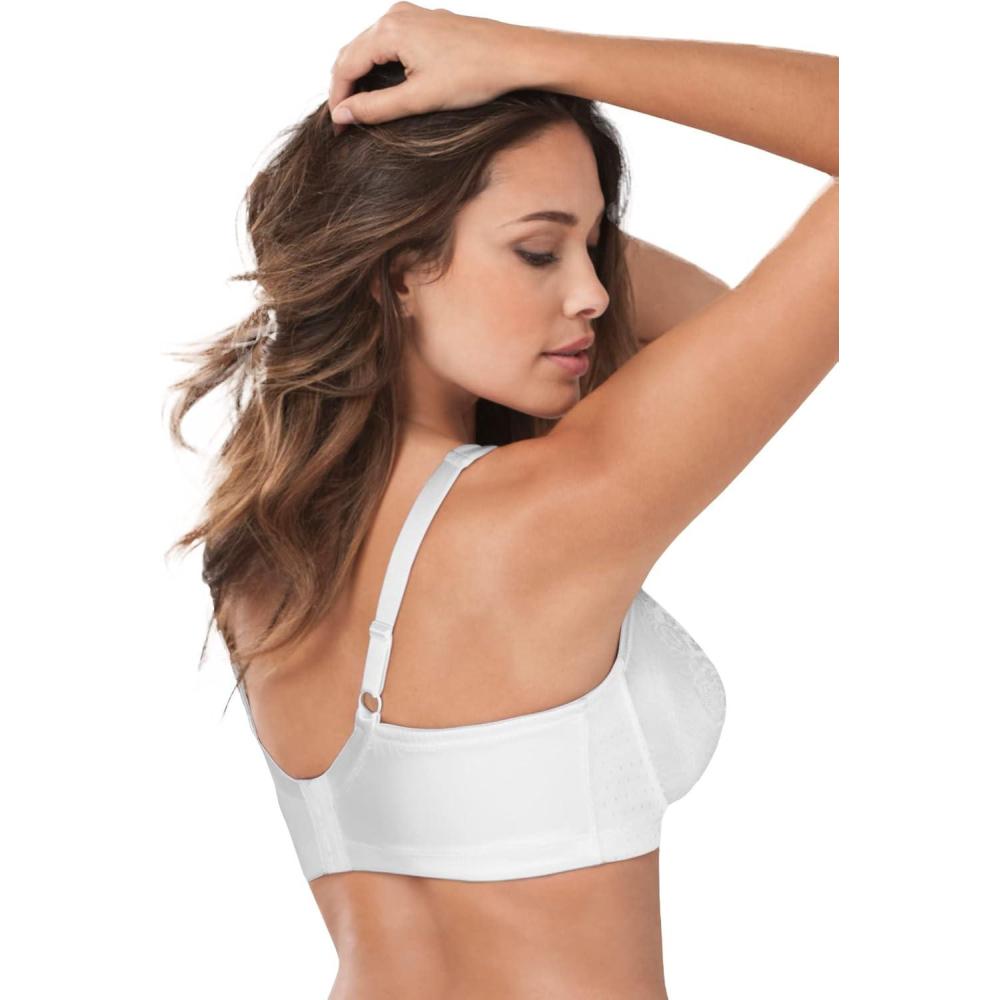 image:imageComfort Choice Womens Plus Size Full Coverage Wireless Side Smoothing BraWhite