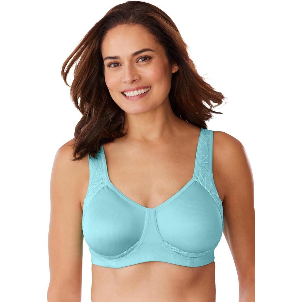 image:imageComfort Choice Womens Plus Size Lace Out Wire BraPale Ocean