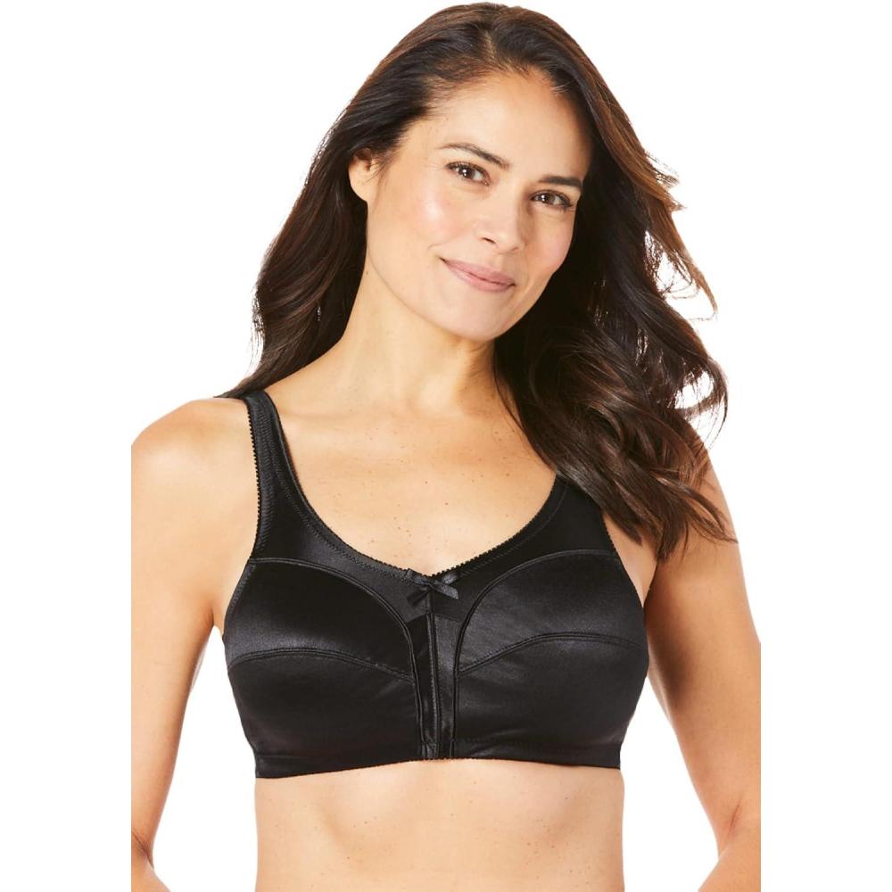 image:imageComfort Choice Womens Plus Size Satin Wireless Comfort BraBlack