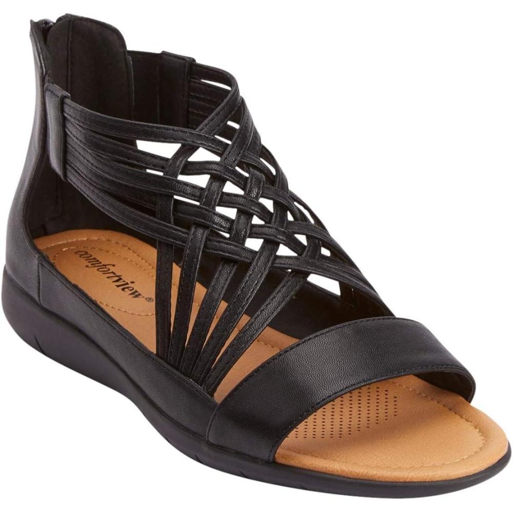 image:imageComfortview Womens Wide Width Alicia SandalBlack