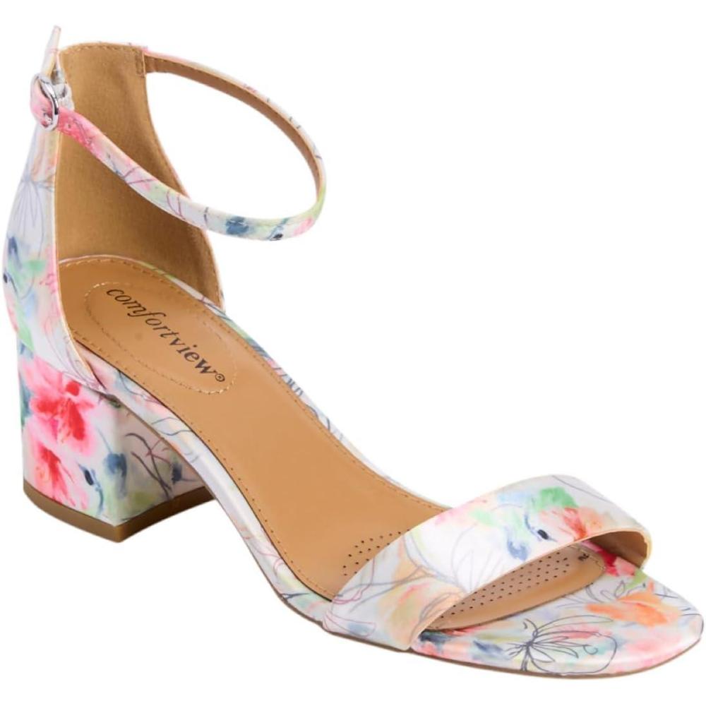 image:imageComfortview Womens Wide Width Orly SandalsWatercolor Floral