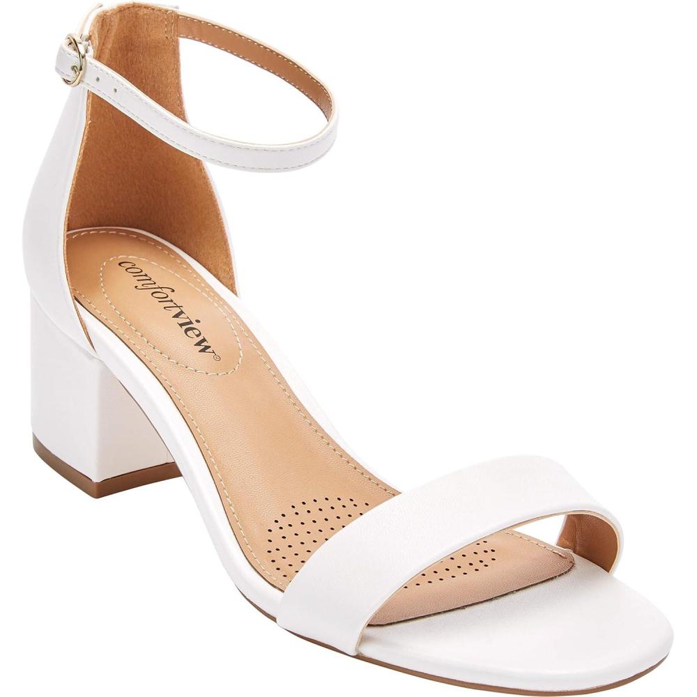 image:imageComfortview Womens Wide Width Orly SandalsWhite
