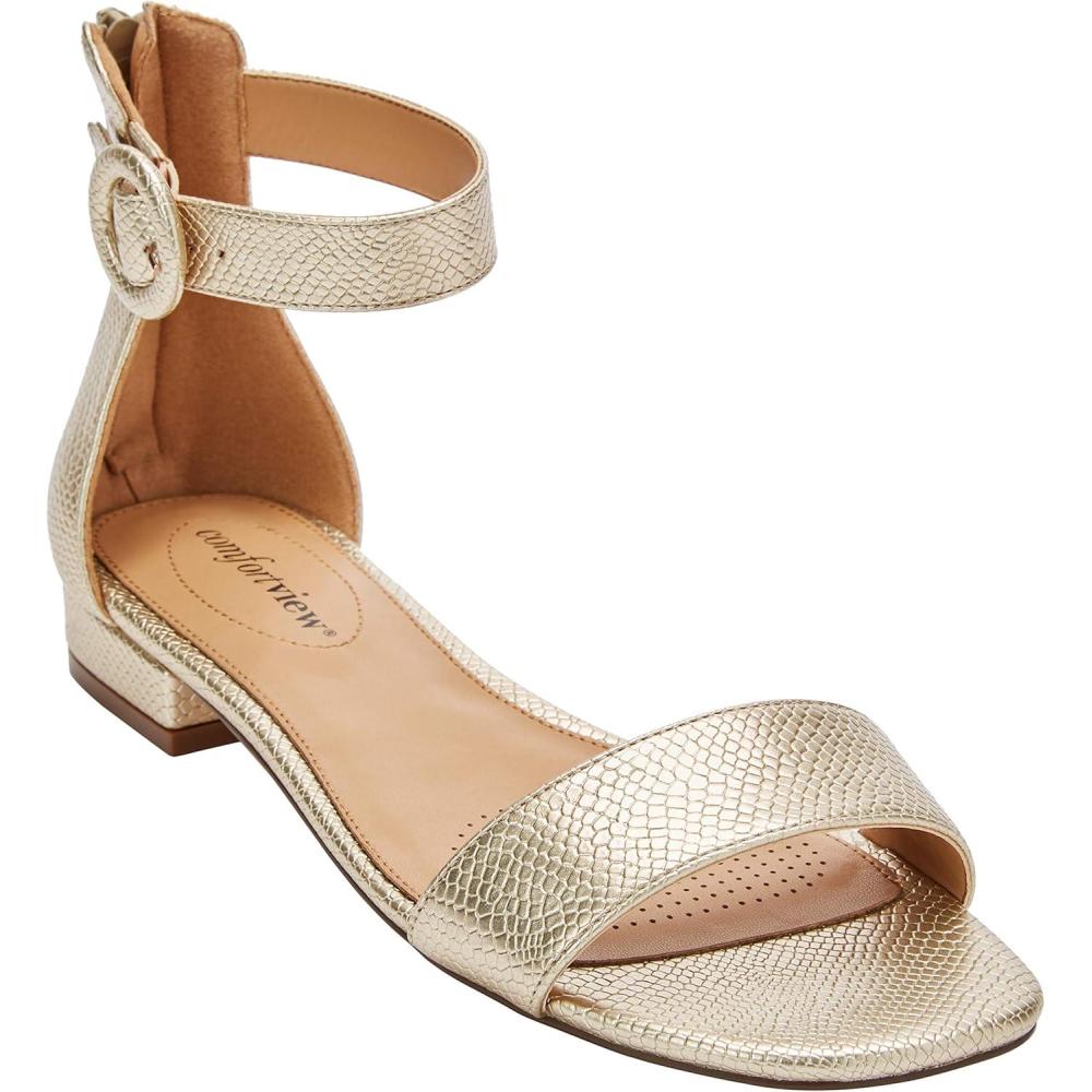 image:imageComfortview Womens Wide Width The Alora SandalGold