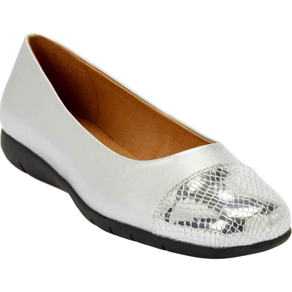 image:imageComfortview Womens Wide Width The Fay FlatSilver