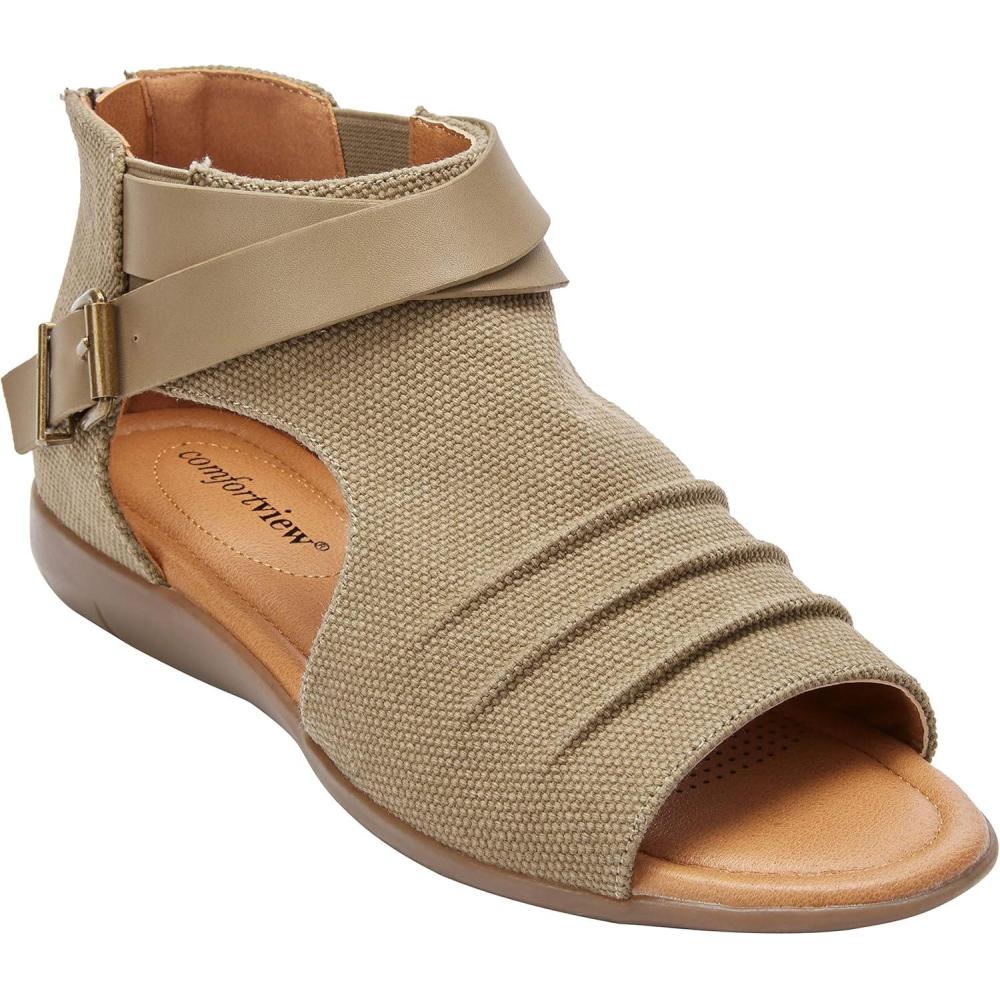 image:imageComfortview Womens Wide Width The Payton ShootieKhaki