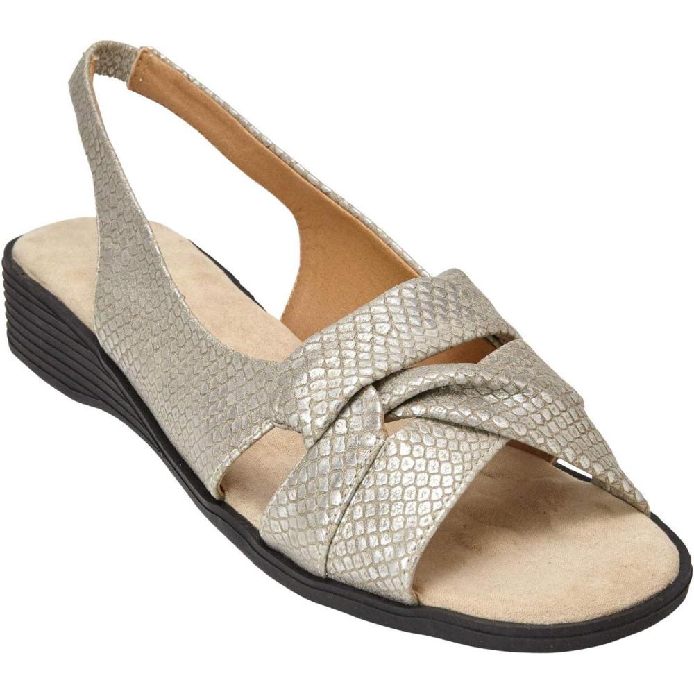 image:imageComfortview Womens Wide Width The Pearl SandalSilver