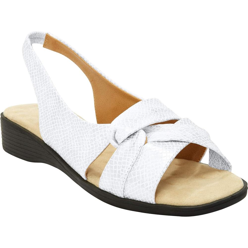 image:imageComfortview Womens Wide Width The Pearl SandalWhite