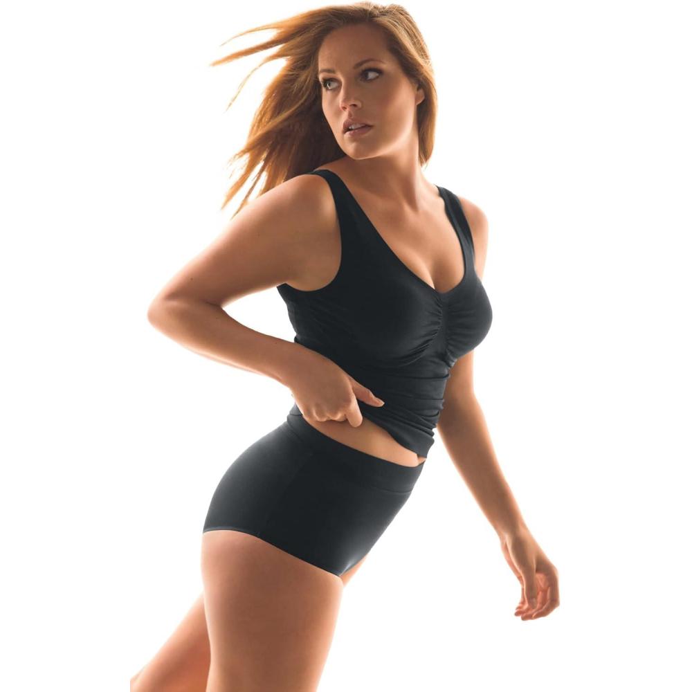 image:imageSecret Solutions Womens Plus Size Instant Shaper Medium Control Seamless Shaping CamiBlack
