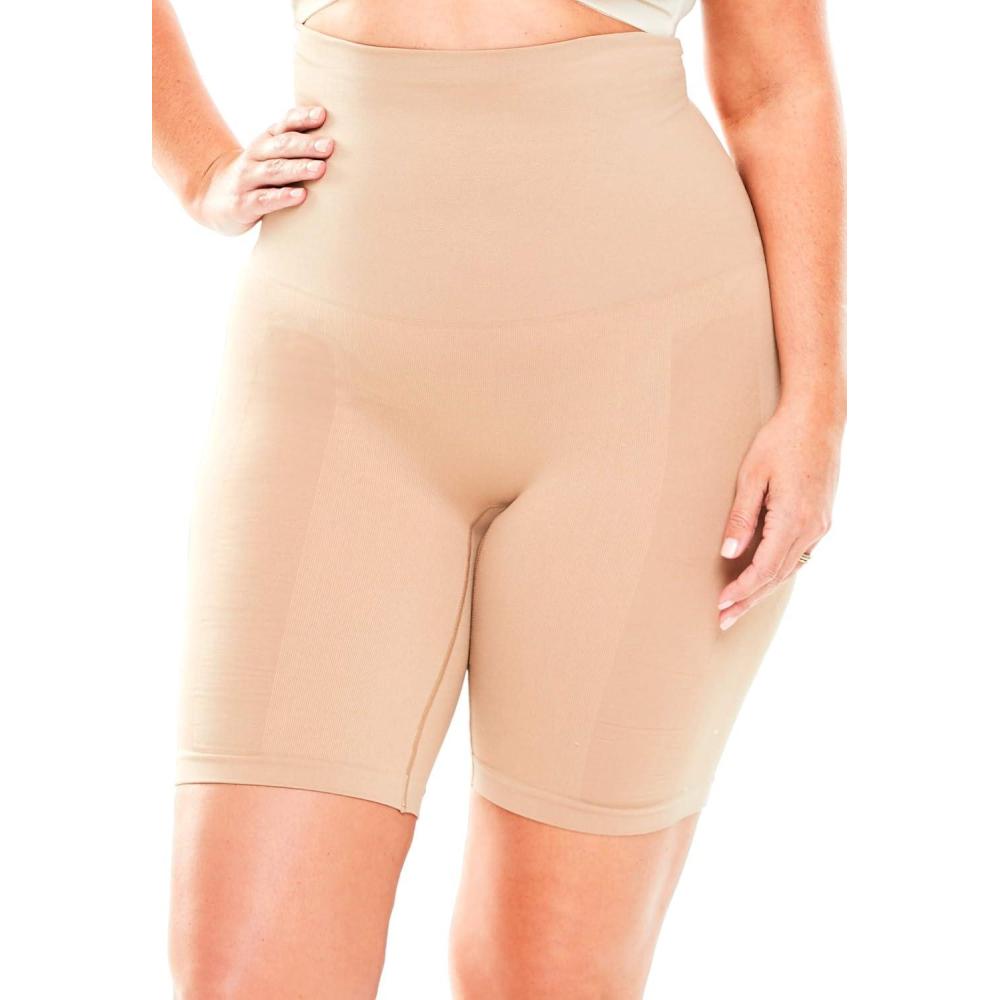 image:imageSecret Solutions Womens Plus Size Tummy And Thigh MediumControl Instant ShaperNude