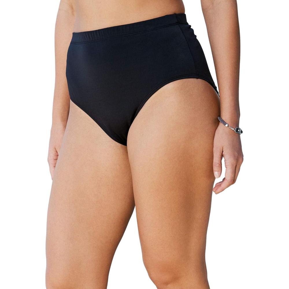 image:imageSwim 365 Womens Plus Size Classic Swim Brief with Tummy ControlBlack