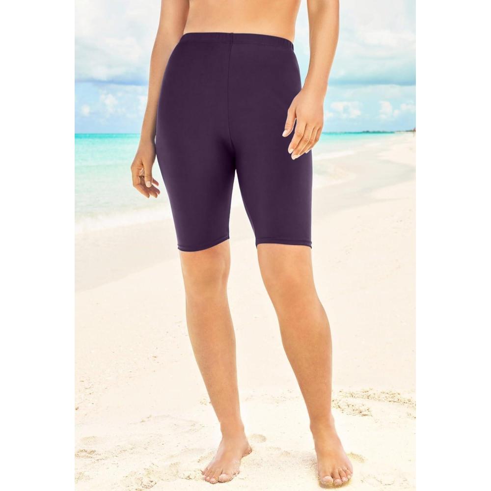 image:imageSwim 365 Womens Plus Size HighWaist Swim Bike ShortBlackberry