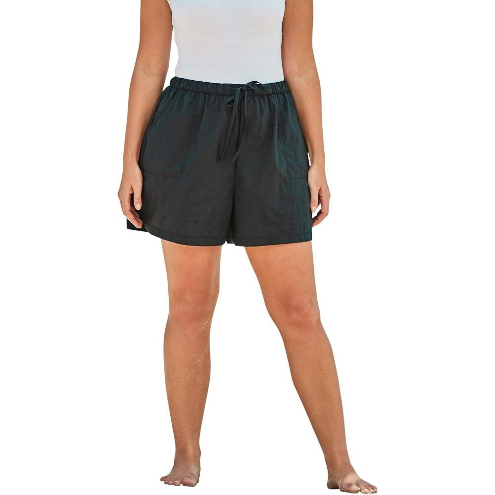 image:imageSwimsuits for All Swim 365 Womens Plus Size Taslon Cover Up Bottom with Elastic WaistBlack