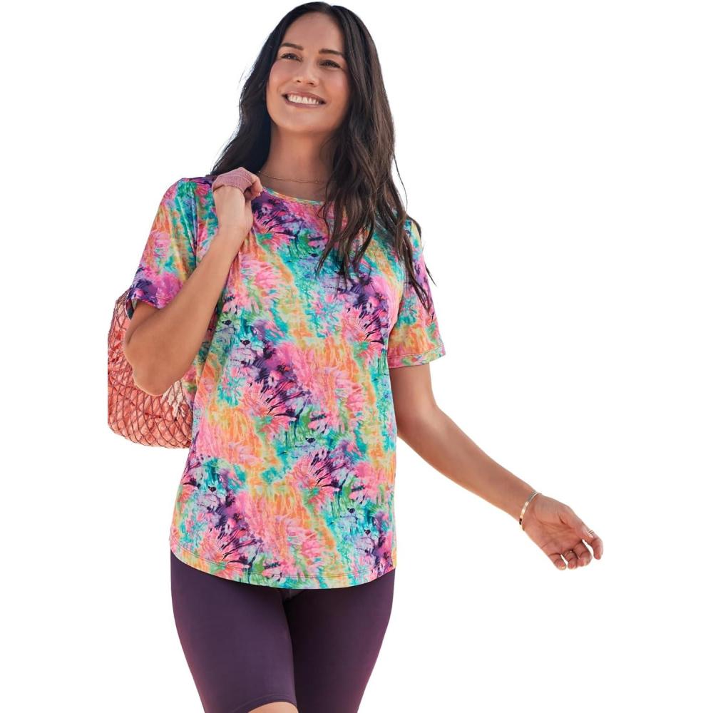 image:imageSwimsuits for All Swim 365 Womens Plus Size The Swim TeeVivid Tie Dye
