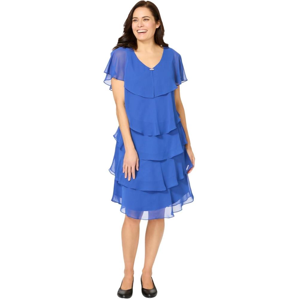 image:imageWoman Within Plus Size ThreeTier DressRoyal