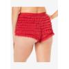 Amoureuse Plus Size Nylon Mesh Rumba Boy Short(Evening Blue)