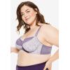 Amoureuse Women’s Plus Size Lace-Trim Underwire Bra(Navy Rose)