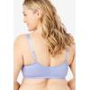 Amoureuse Women’s Plus Size Scroll Embroidered Wireless Front-Close Bra(Ivory Sparkling Champagne)