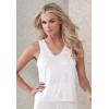 Comfort Choice Plus Size Lace-Trim Camisole(White)