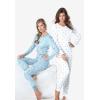 Comfort Choice Plus Size Thermal Pant(Pastel Blue Animal)