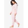 Comfort Choice Plus Size Thermal Pant(White Floral Ditsy)