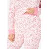 Comfort Choice Plus Size Thermal Pant(White Rose Bud)