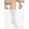 Comfort Choice Women’s Plus Size 2-Pack Open Weave Extra Wide Socks(Black)