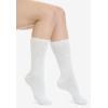 Comfort Choice Women’s Plus Size 2-Pack Open Weave Extra Wide Socks(Black)