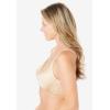 Comfort Choice Women’s Plus Size Back-Smoothing Wireless T-Shirt Bra(Sunset Mauve Floral Vine)