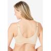 Comfort Choice Women’s Plus Size Back-Smoothing Wireless T-Shirt Bra(White)