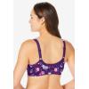 Comfort Choice Women’s Plus Size Front-Close Satin Wireless Bra(Black)