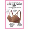Comfort Choice Women’s Plus Size Full Coverage Mesh Side Wire Bra(Ultra Blue)