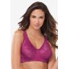 Comfort Choice Women’s Plus Size Full Coverage Wireless Side Smoothing Bra(Black)