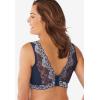 Comfort Choice Women’s Plus Size Lace Leisure Bralette(Navy)