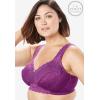 Comfort Choice Women’s Plus Size Side Wire Lace Bra(Nude)