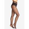 Comfort Choice Women’s Plus Size Textured Pattern Tights(Black Scallop)